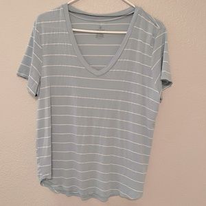 Volcom striped turquoise shirt